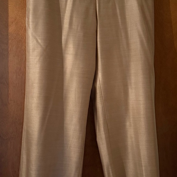 St. John Couture Cream Satin Pants! 👖 - Picture 2 of 9